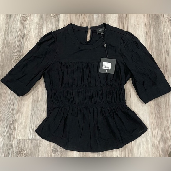NWT Medium Joe’s Jeans Black Ruffled Shirt - Picture 1 of 3